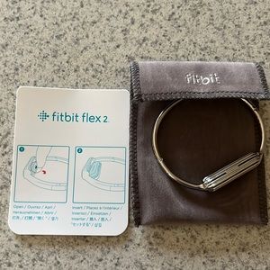 Fitbit Flex 2 silver bangle- small. Brand new